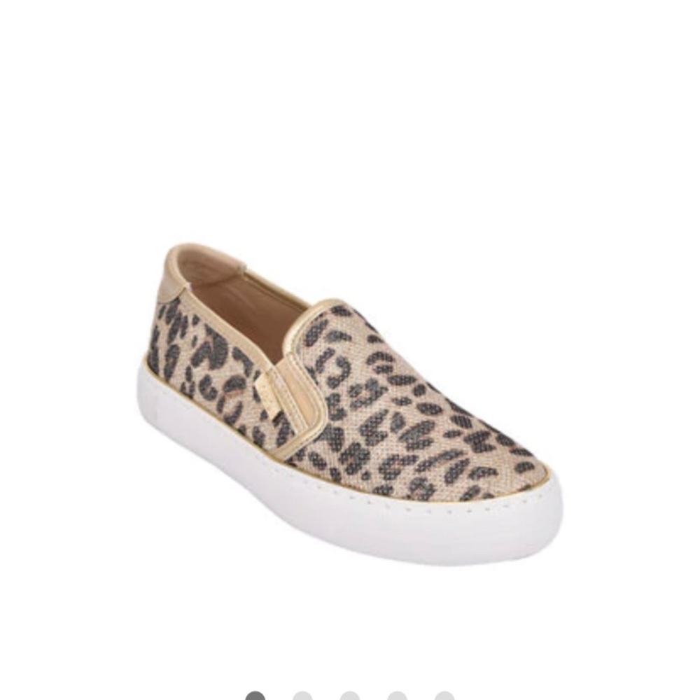 Guess: Gold Texture GBG Cheetah print sneakers